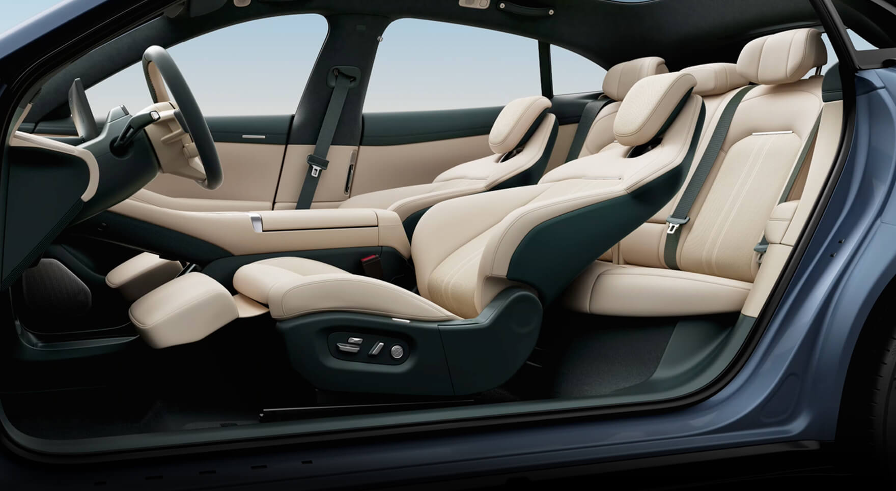 Interior view of the Xiaomi YU7 SUV showcasing luxurious seats and a modern dashboard design.